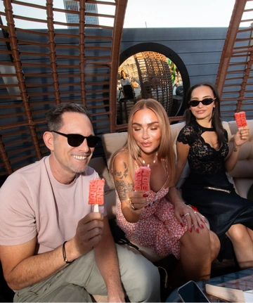 Group enjoying Ice cream branded Lands’ End