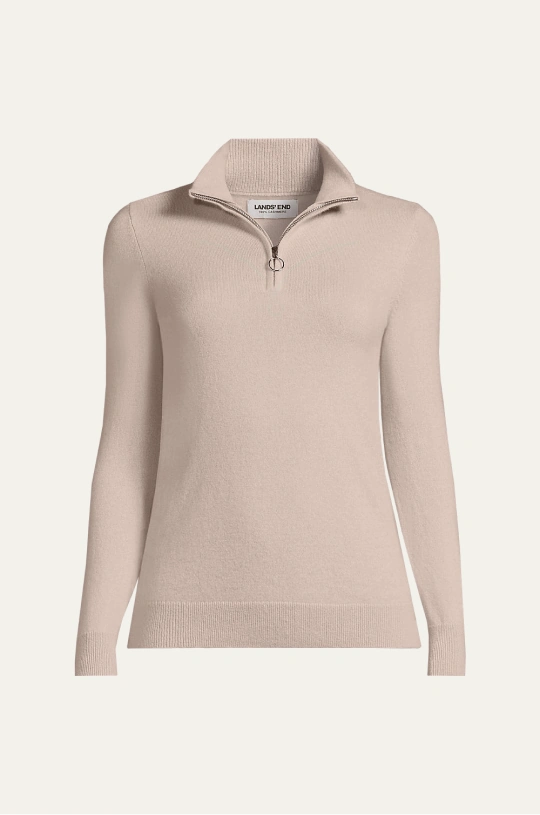Cashmere Quarter Zip Jumper