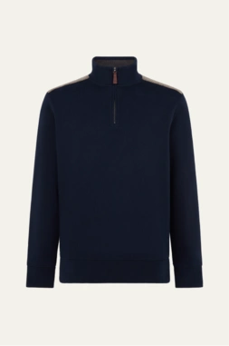 Harris Tweed Trim Bedford Jumper