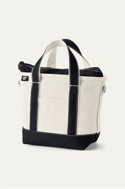 Small Zip Top Canvas Tote Bag