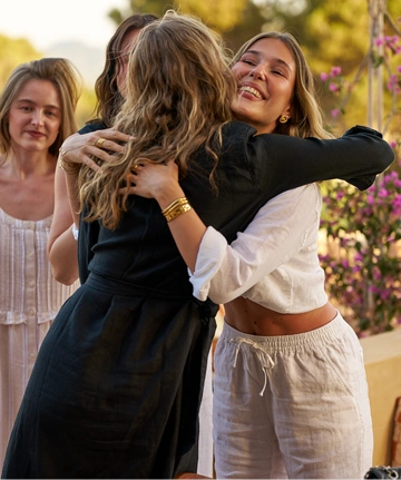 Four women wearing Lands’ End summer outfits from Ibiza Edit