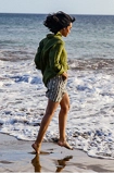 Woman wearing a premium pure linen shirt