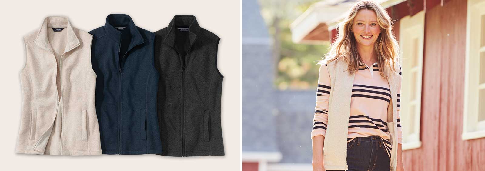 When and How to Wear a Fleece Vest Lands' End