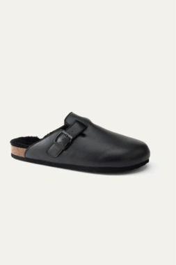 Leather Mule Slippers